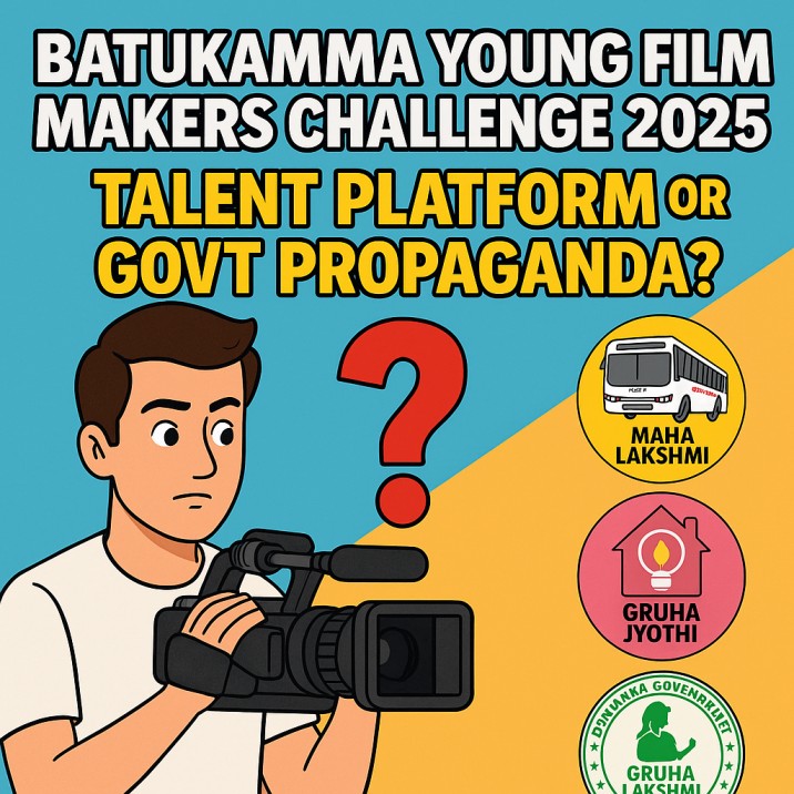 Film Makers Challenge: ఫిల్మ్ మేకర్స్ ఛాలెంజ్ ప్రతిభా వేదికా? ప్రచార యుక్తమా ? బతుకమ్మ యంగ్ ఫిల్మ్ మేకర్స్ ఛాలెంజ్ 2025 లో యువత ప్రభుత్వ పథకాలపైనే షార్ట్ ఫిల్మ్స్ రూపొందించాలని థీమ్ పరిమితులు