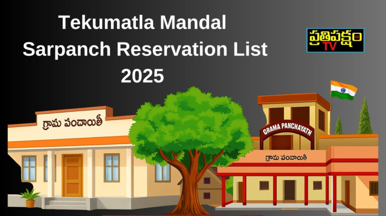 Tekumatla Mandal Sarpanch Reservation List Released Tekumatla Mandal Sarpanch Reservation List 2025 Telangana
